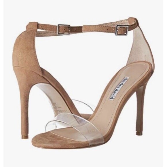 NWB Charles David Women’s Carla Pump Suede Clear Size 7.5 M Sexy, Gorgeous Heels - Picture 2 of 13